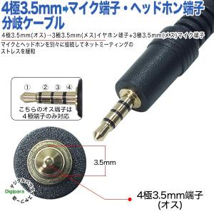 4極3.5mm→3極3.5mmオーディオ+3極...の詳細画像2