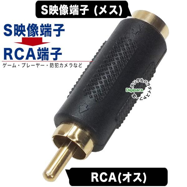 S端子→RCA変換アダプタ S映像(メス)→RCA映像端子(オス)変換アダプタ ゲーム 防犯カメラ ...