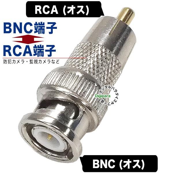 BNC⇔RCA変換アダプタ BNC(オス)⇔RCA(オス) 防犯カメラ セキュリティカメラ 監視カメ...