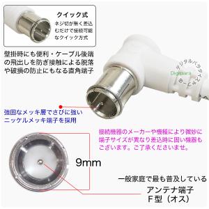 白いアンテナケーブル1.5m F端子(オス)⇔...の詳細画像2