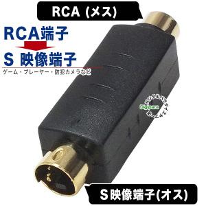 RCA→S端子変換アダプタ RCA映像(メス)→S映像端子(オス)変換アダプタ ビデオ ゲーム機器 防犯カメラ セキュリティカメラ等の接続に カラー表示対応 COMON R-4S｜tsuhan-express