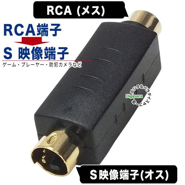 RCA→S端子変換アダプタ RCA映像(メス)→S映像端子(オス)変換アダプタ ビデオ ゲーム機器 ...