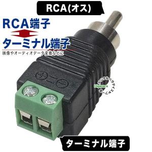RCA-ターミナル端子アダプタ RCA(オス)...の詳細画像1