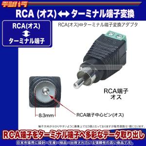 RCA-ターミナル端子アダプタ RCA(オス)...の詳細画像3