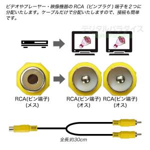 RCA 2分配ケーブル RCA(メス)→RCA...の詳細画像2