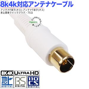 白いアンテナケーブル1.5m 4K 8K対応品...の詳細画像2