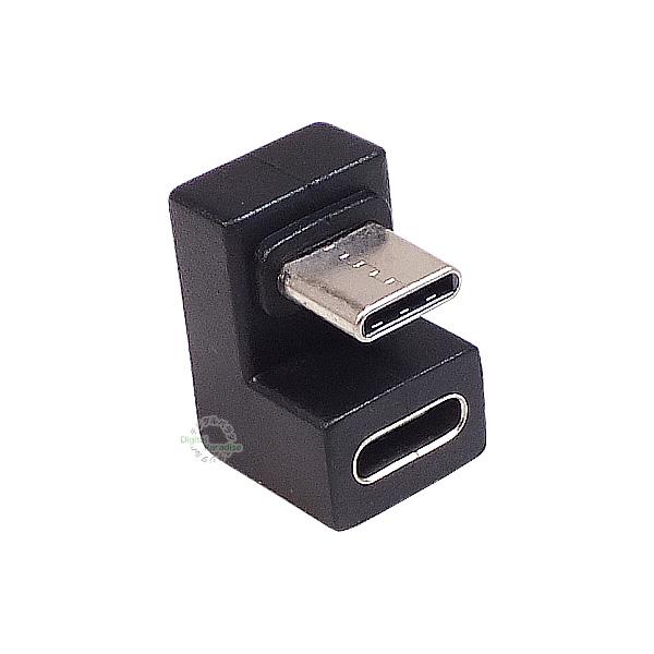 USB Type-C 中継アダプタ タイプC(オス)⇔タイプC(メス) タイプC U字型変換 角度調...