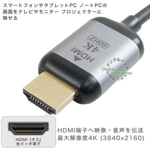 タイプC→HDMIケーブル 30cm Type...の詳細画像3