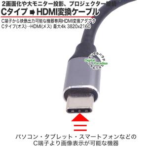 Type-C→HDMI 映像ケーブル 18cm...の詳細画像2