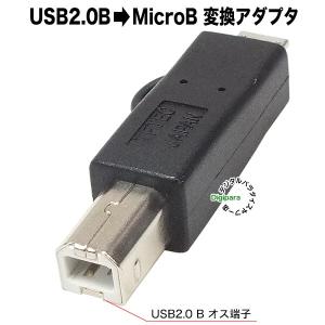 USB2.0Bタイプ-マイクロUSB変換アダプタ USB2.0(B)(メス)-MicroUSB2.0