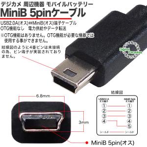 MiniB ケーブル 1.8m ラズパイ アク...の詳細画像5