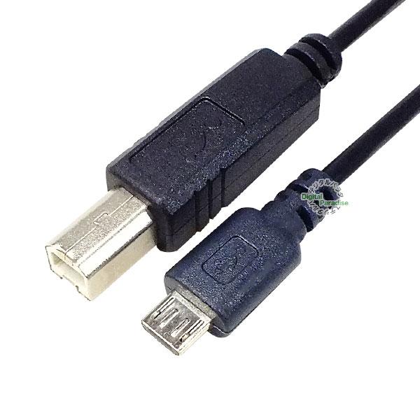 USB2.0B - MicroB 変換ケーブル 20cm USB2.0B端子 (オス) - Micr...