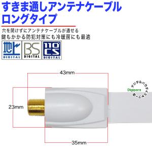 すきまアンテナケーブル50cm 薄さ 0.25...の詳細画像3