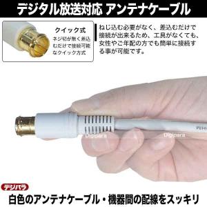 白いアンテナケーブル2m F端子(オス)⇔F端...の詳細画像5
