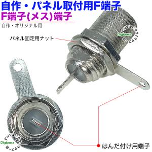 アンテナF端子パネル取付用 F端子(メス)⇔は...の詳細画像3