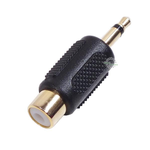 RCA⇔3.5mmモノラル変換アダプタ RCA(メス)→3.5mmモノラル(オス) 映像・サウンドケ...