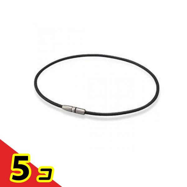 コリ 首 肩  血行 ファイテン磁気チタンネックレスBULLET 50cm ブラック×ブラック 1本...