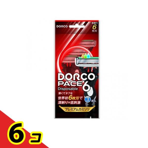 DORCO(ドルコ) PACE6 首振式 6枚刃カミソリ SXA100 3本入  6個セット