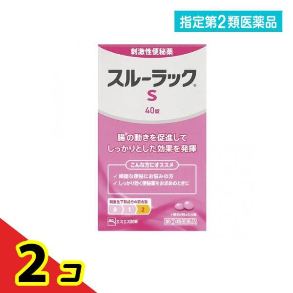 指定第２類医薬品 スルーラックS 40錠  2個セット