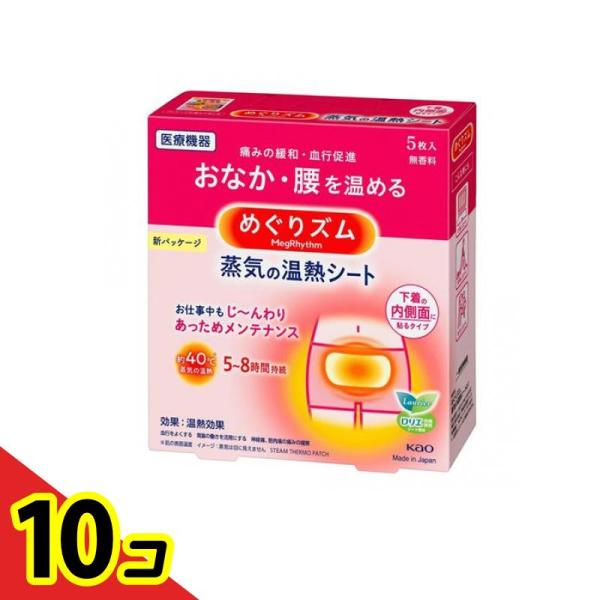 めぐりズム 蒸気の温熱シート 下着の内側面に貼るタイプ 5枚  10個セット