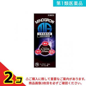 第１類医薬品 ミノグロウ 60mL 発毛剤 育毛剤 男性用 ミノキシジル 岩城製薬 2個セット