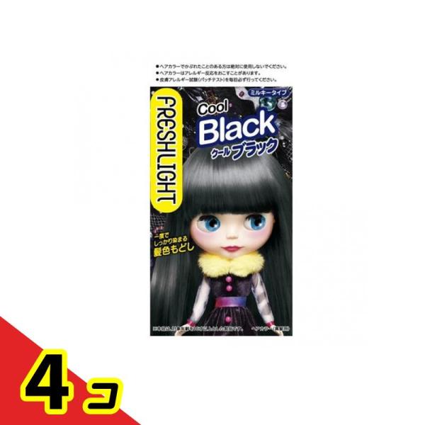 フレッシュライト 髪色もどし クールブラック [1剤60g+2剤60mL] 1個  4個セット