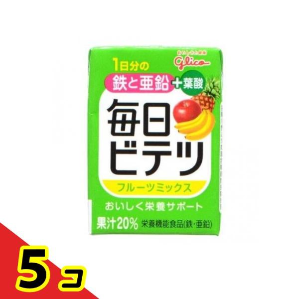 アイクレオ 毎日ビテツ フルーツミックス 100mL (×15本)  5個セット