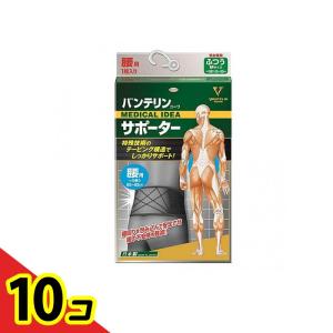 バンテリンコーワサポーター腰用 男女兼用 ふつうMサイズ 1枚入 (ブラック) 10個セット