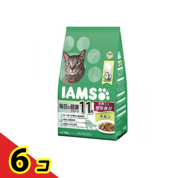 アイムス(IAMS) キャットフード 11歳以上用 毎日の健康サポート チキン 1.5kg 6個セッ...