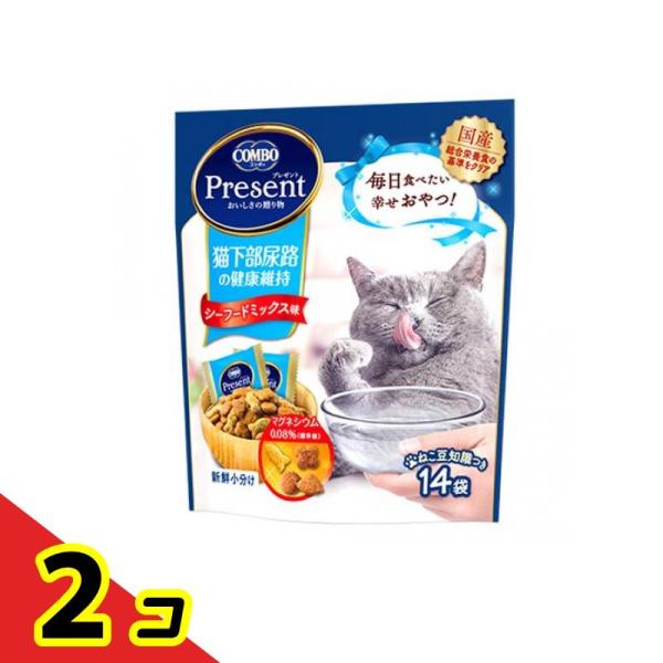 コンボプレゼント キャット おやつ 猫下部尿路の健康維持 シーフードミックス味 14袋入 (42g)...