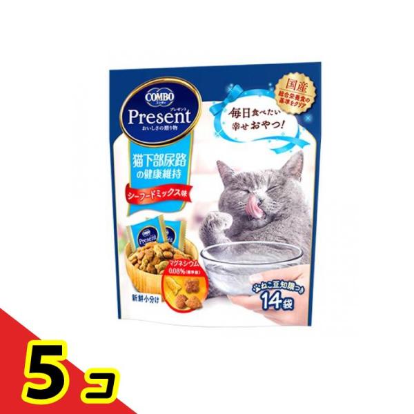 コンボプレゼント キャット おやつ 猫下部尿路の健康維持 シーフードミックス味 14袋入 (42g)...