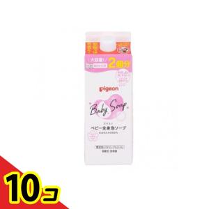 ピジョン ベビー全身泡ソープ ベビーフラワーの香り 800mL (詰め替え用 2回分) 10個セット