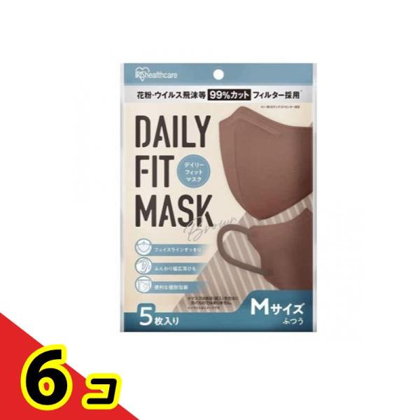 DAILY FIT MASK(デイリーフィットマスク) 立体タイプ M ふつうサイズ 個包装 5枚 ...