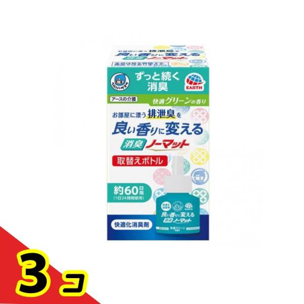 ヘルパータスケ 良い香りに変える 消臭ノーマット 快適グリーンの香り 取替えボトル 45mL  3個...