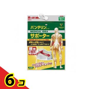 バンテリンコーワサポーター腰用 しっかり加圧タイプ ふつうMサイズ 1枚入 (ブルーグレー) 6個セット