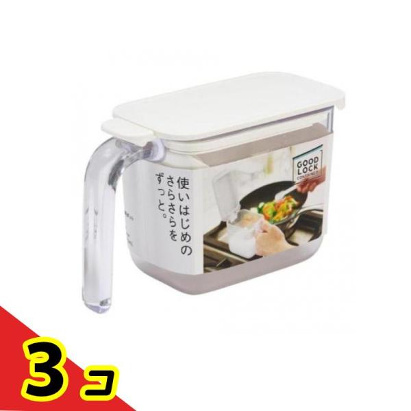 マーナ 調味料ポット ホワイト 370mL (K-736W)  3個セット