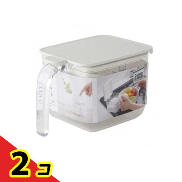 マーナ 調味料ポットワイド ホワイト 600mL (K-775W)  2個セット