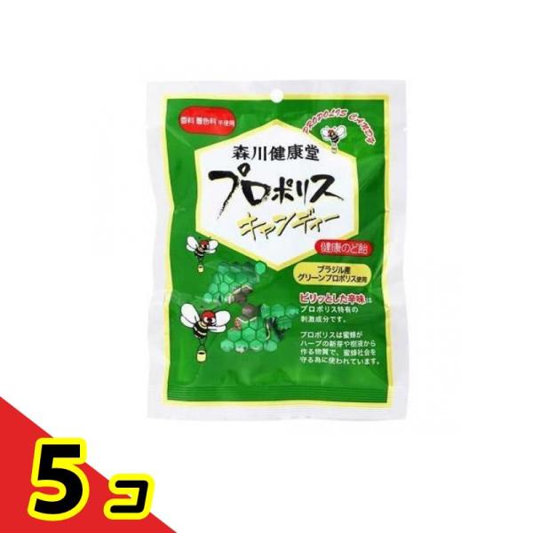 森川健康堂 プロポリスキャンディー 健康のど飴 100g  5個セット