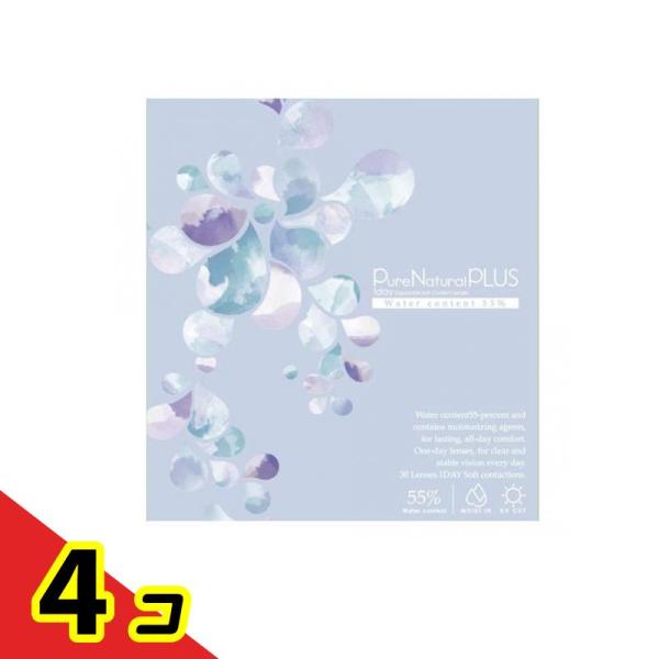 ピュアナチュラルワンデープラス 55% UV&amp;モイスト クリアレンズ 30枚入 (-0.75)  4...