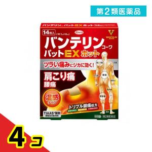 第２類医薬品バンテリンコーワパットEXホット (7×10cm) 14枚  4個セット｜tsuhan-okusuri