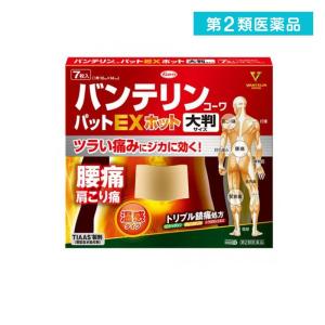 第２類医薬品バンテリンコーワパットEXホット 大判サイズ(10×14cm) 7枚  (1個)｜tsuhan-okusuri