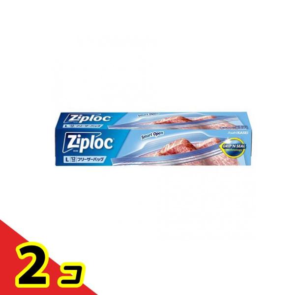 Ziploc(ジップロック) フリーザーバッグ Lサイズ 12枚入  2個セット