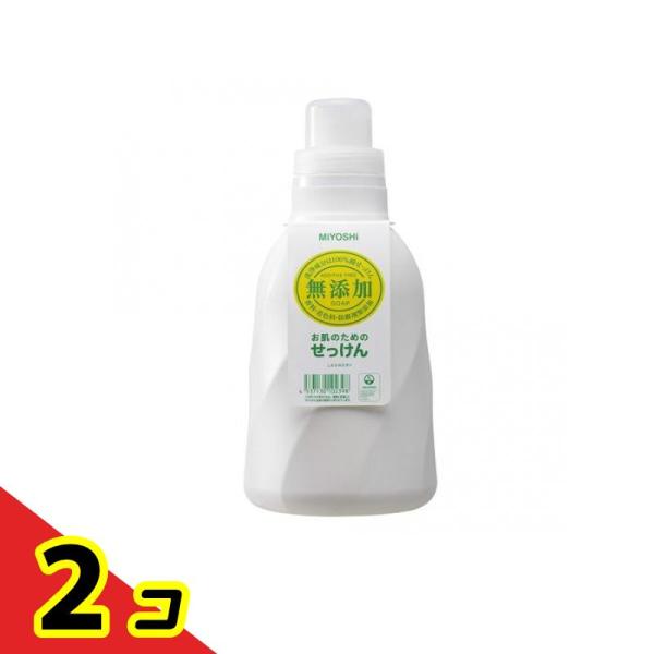 ミヨシ石鹸 無添加お肌のための洗濯用液体せっけん 本体ボトル 1.1L  2個セット