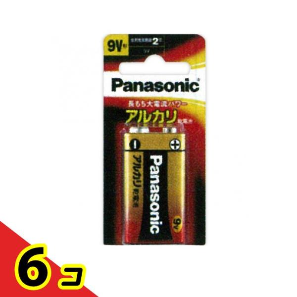 パナソニック アルカリ乾電池 9V形 6LR61XJ/1B 1個  6個セット