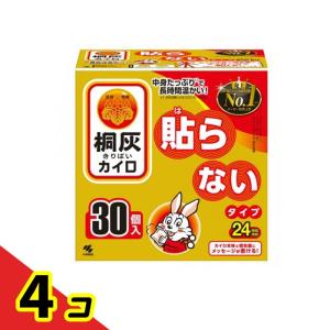 桐灰カイロ 貼らないタイプ レギュラー 24時間持続 30個入 4個セット
