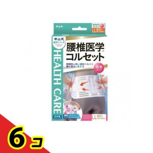 中山式 腰椎医学コルセット 標準タイプ 1枚入 (LLサイズ) 6個セット