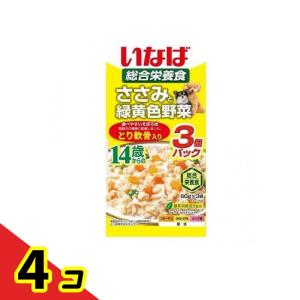 いなば 犬用総合栄養食 ささみと緑黄色野菜 14歳からのとり軟骨入り 60g (×3袋) 4個セット