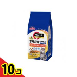 メディファス 猫用 ドライ 室内猫 毛玉ケアプラス7歳から チキン&amp;フィッシュ味 235g× 3袋入   10個セット