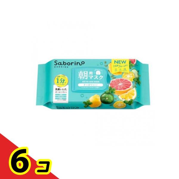 サボリーノ 朝用マスク 目ざまシート 爽やか果実のすっきりタイプ N 32枚入  6個セット