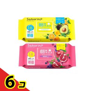 サボリーノ 朝用マスク 目ざまシート N しっとりタイプ 32枚入 (&完熟果実 高保湿タイプ N 30枚入) 6個セット